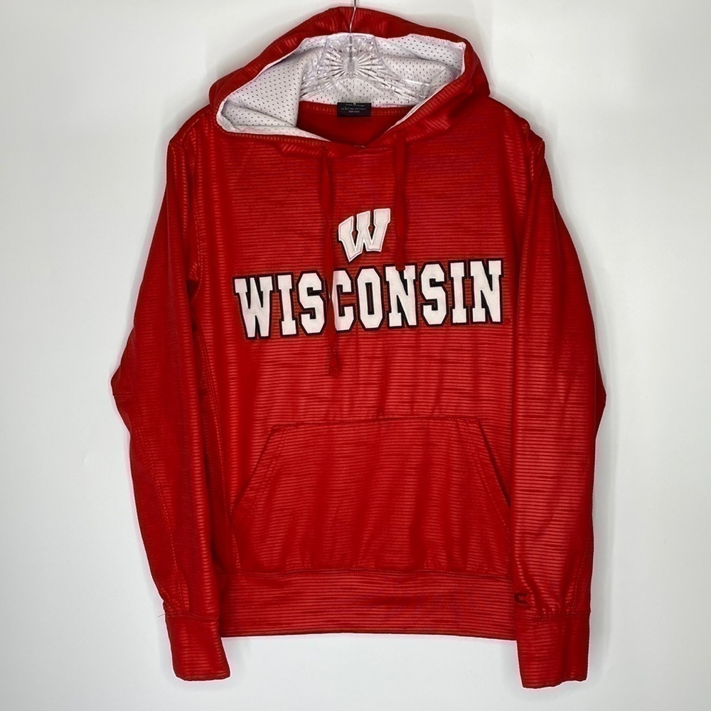 Colosseum Wisconsin Badgers Hooded Sweatshirt Size Small